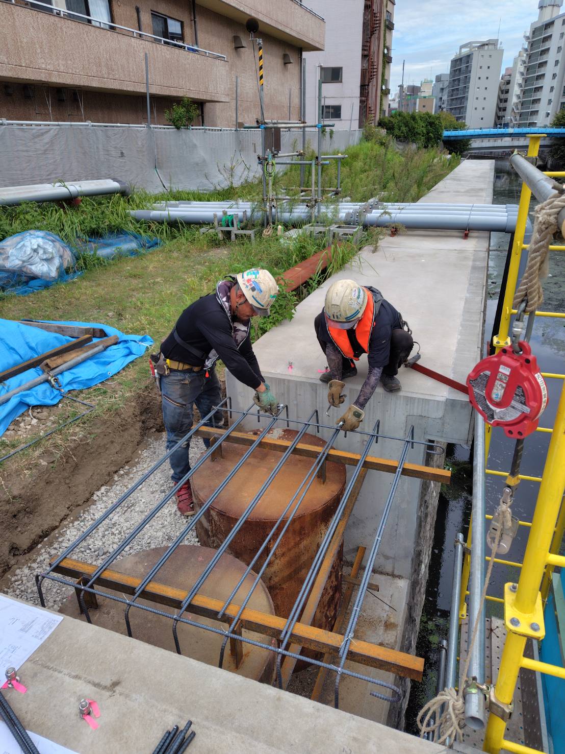 北十間川樋門耐震対策工事 配筋
